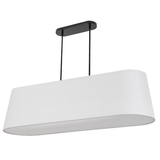 Dainolite Pita 4 Light Pendant, Matte Black/White