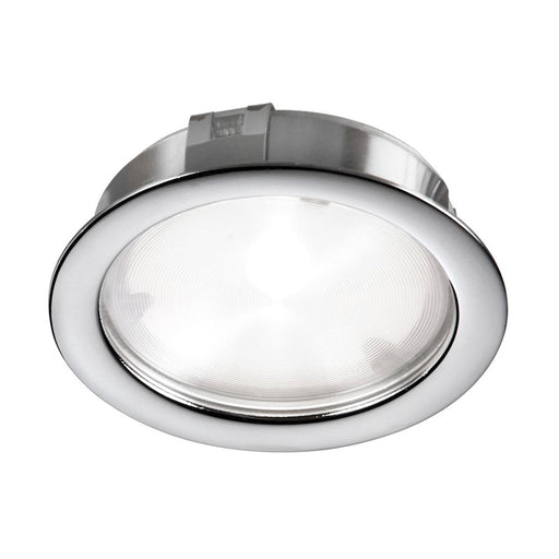 Dainolite LED Cree 4W 24VDC Puck Light | Polished Chrome Plated Metal | Under Cabinet Kitchen Task Light | 314lm 3000K 40° Beam | Model PLED-04-PC