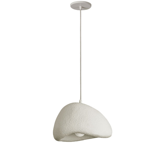 Dainolite Pilar 15.75in 1-Light Pendant | Contemporary Matte Linen Foam and Metal | Kitchen Island & Foyer | 15.75 x 15.75 x 10 in | Model PLR-151P-MLN