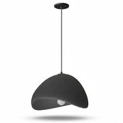 Dainolite Pilar 20in 1-Light Pendant | Contemporary Matte Black Foam and Metal | Kitchen Island & Dining Room | 19.75 x 19.75 x 12 in | Model PLR-191P-MB