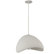 Dainolite Pilar 20in 1-Light Pendant | Contemporary Matte Linen Foam and Metal | Kitchen Island & Dining Room | 19.75 x 19.75 x 12 in | Model PLR-191P-MLN