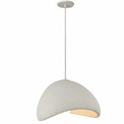 Dainolite Pilar 20in 1-Light Pendant | Contemporary Matte Linen Foam and Metal | Kitchen Island & Dining Room | 19.75 x 19.75 x 12 in | Model PLR-191P-MLN
