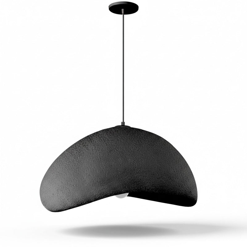 Dainolite Pilar 24in 1-Light Pendant | Contemporary Matte Black Foam | Kitchen Island & Dining Room | 23.75 x 23.75 x 14 in | Model PLR-231P-MB
