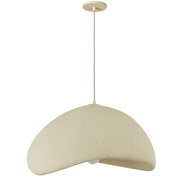 Dainolite Pilar 24in 1-Light Pendant | Contemporary Matte Beige Foam | Kitchen Island & Dining Room | 23.75 x 23.75 x 14 in | Model PLR-231P-MBG