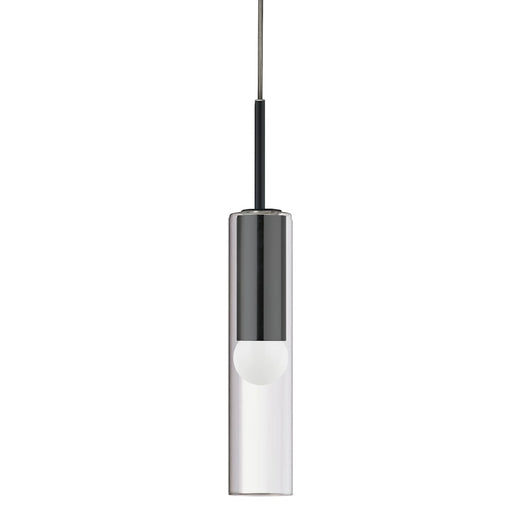 Dainolite Palmer 17in 1-Light Pendant | Modern Matte Black and Clear Glass | Kitchen Island & Dining Room | 40W, Dimmable | Model PMR-171P-MB