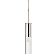 Dainolite Palmer 1-Light Pendant | Modern Polished Chrome and Clear Glass | Kitchen Island & Dining Room | 3 x 3 x 17 in | Model PMR-171P-PC