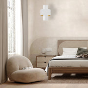 Dainolite Patrona 22in 4-Light Pendant | Contemporary Aged Brass and White Fabric Drum | Foyer & Hall | 22 x 22 x 32 in | Model POA-224P-AGB-692-790