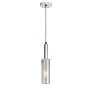 Dainolite Percy 3in 1-Light Pendant | Modern Polished Chrome Metal | Kitchen Island & Bar | 3 x 3 x 15 in | Model PRY-MM-PC