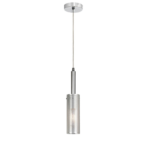 Dainolite Percy 3in 1-Light Pendant | Modern Polished Chrome Metal | Kitchen Island & Bar | 3 x 3 x 15 in | Model PRY-MM-PC