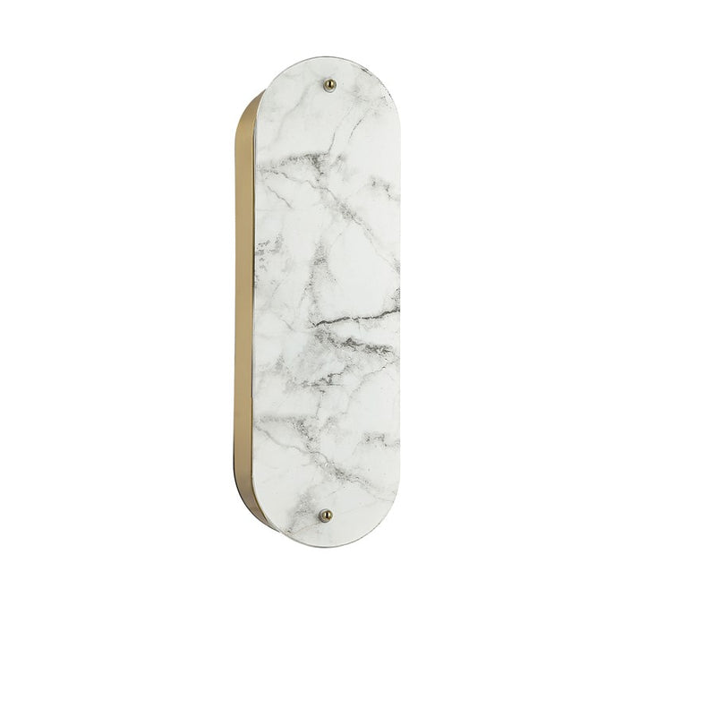 Dainolite Pascal 2 Light 16" Wall Sconce, Aged Brass/Alabaster