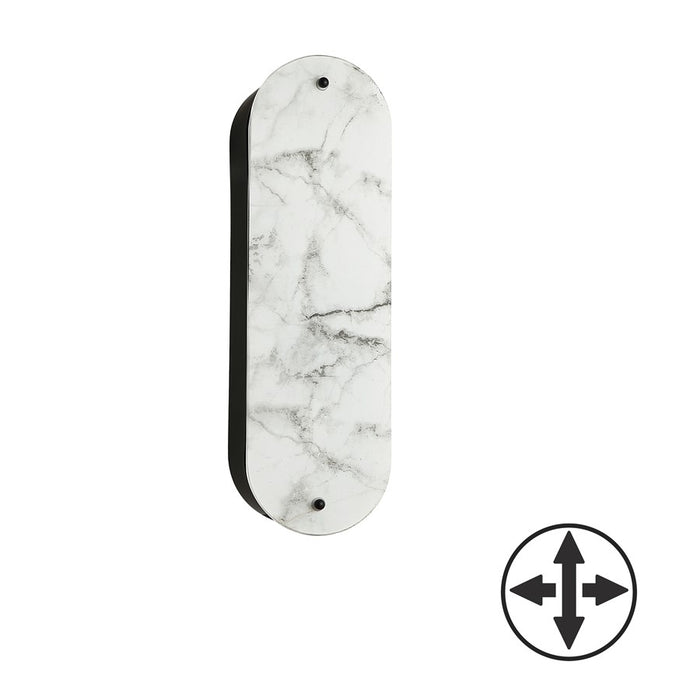 Dainolite Pascal 2 Light 16" Wall Sconce, Matte Black/Alabaster