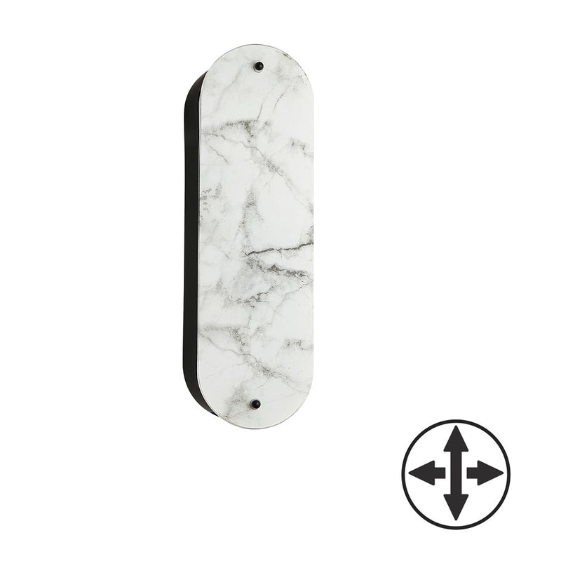 Dainolite Pascal 16in 2-Light Wall Sconce | Contemporary Matte Black and Alabaster Faux Alabaster | Hallway & Bedroom | Model PSC-162W-MB