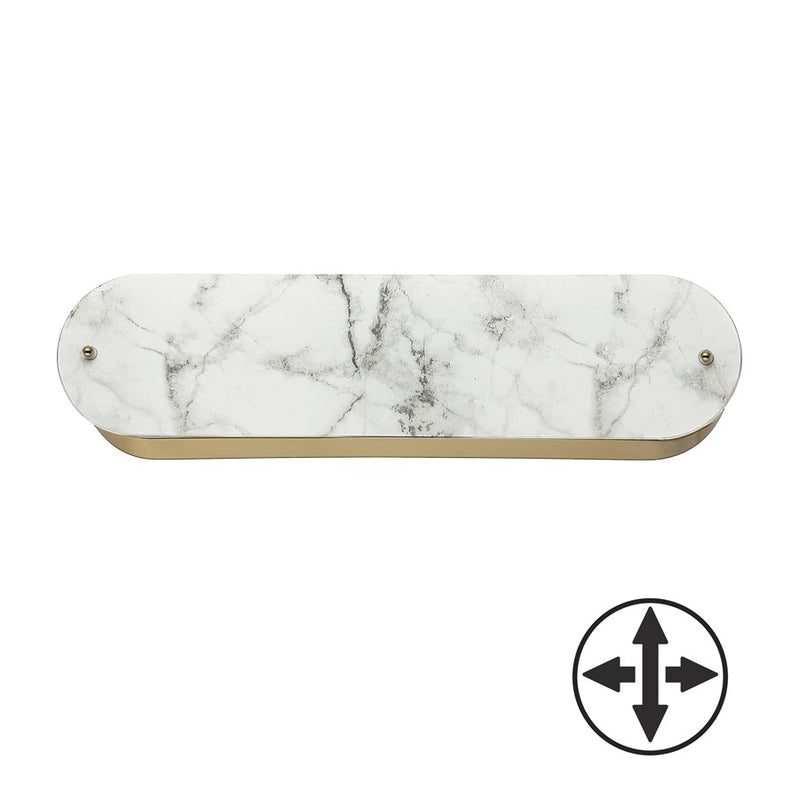 Dainolite Pascal 2 Light 20" Wall Sconce, Aged Brass/Alabaster