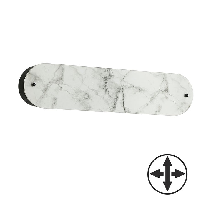 Dainolite Pascal 2 Light 20" Wall Sconce, Matte Black/Alabaster