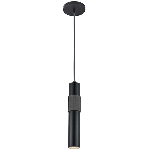 Dainolite Passwell 12in 1-Light Pendant | Modern Matte Black Metal | Kitchen Island & Dining Room | 2.25 x 2.25 x 12 in | Model PSW-121P-MB