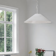 Dainolite Presley 26in 1-Light Medium Pendant | Transitional White Fabric and HardBack Shade | Kitchen Island & Dining Room | 26 x 26 | Model PSY-M-MW-790