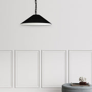 Dainolite Presley 20in 1-Light Pendant | Transitional Matte Black Fabric and Black HardBack Shade | Kitchen Island & Dining Room | 20 | Model PSY-S-MB-797