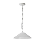 Dainolite Presley 20in 1-Light Pendant | Transitional White Fabric and Matte White Metal | Kitchen Island & Dining Room | 20 x 20 x 7 | Model PSY-S-MW-790