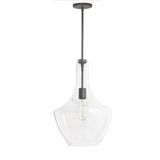 Dainolite Petalite 121P 12in 1-Light Pendant | Matte Black and Clear Glass | Kitchen Island & Dining Room | 12 x 12 x 18 in | Model PTL-121P-MB
