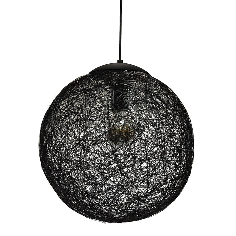 Dainolite Payton 16in 1-Light Pendant | Industrial Matte Black Metal and Vintage Edison Bulb | Kitchen Island & Dining Room | 16 x 16 | Model PTN-151P-BK