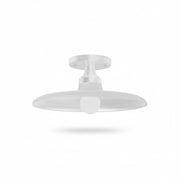 Dainolite Quentin 12in 1-Light Flush Mount | Contemporary Matte White Metal Shade | Living Room, Bedroom & Bathroom Ceiling Light | Model QTN-121SF-MW