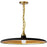 Dainolite Quentin 1 Light Pendant, Aged Brass/Matte Black/Gold - QTN-241P-MB-AGB