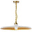 Dainolite Quentin 1 Light Pendant, Aged Brass/Matte White/Gold