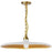 Dainolite Quentin 1 Light Pendant, Aged Brass/Matte White/Gold