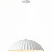 Dainolite Rain 19.25in 1-Light Pendant | Transitional Matte White Metal and Plaster Shade | Kitchen Island & Dining Room | 19.25 x | Model RAI-201P-MW