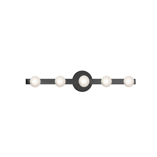 Dainolite Raleigh 5 Light Bath/Vanity, Matte Black/White