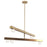 Dainolite Raleigh 6 Light Chandelier, Aged Brass/White