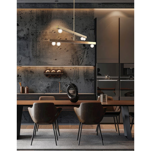 Dainolite Raleigh 6 Light Chandelier, Aged Brass/White