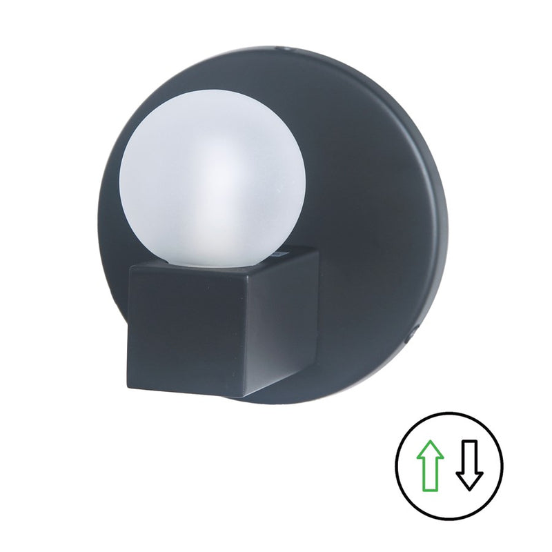 Dainolite Raleigh 1-Light Vanity Light | Modern Matte Black and White Glass | Bathroom & Powder Room | 3 x 3 x 4 in | Model RAL-41W-MB
