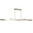Dainolite Raleigh 15 Light Linear Pendant, Aged Brass/White