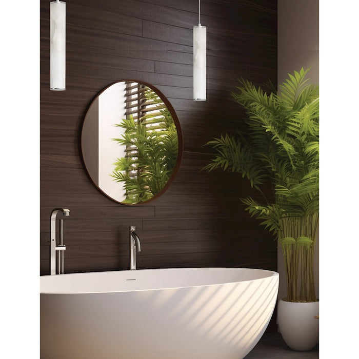 Dainolite Reuben 1 Light LED Pendant, Polished Chrome/White