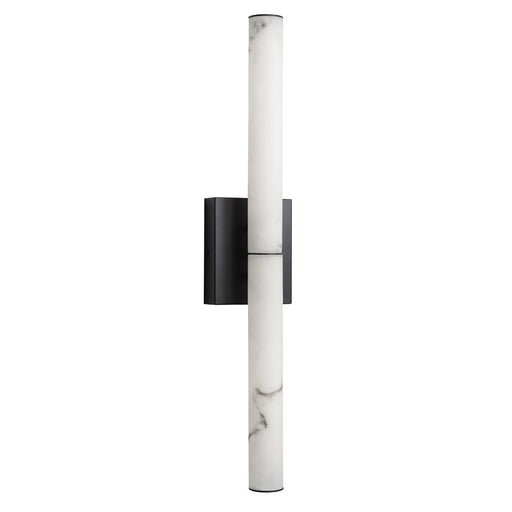 Dainolite Reuben 1 Light Wall Sconce, Matte Black/White