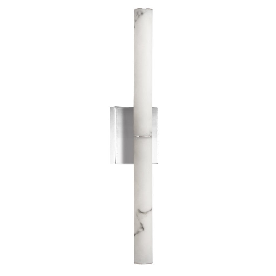 Dainolite Reuben 1 Light Wall Sconce, Polished Chrome/White