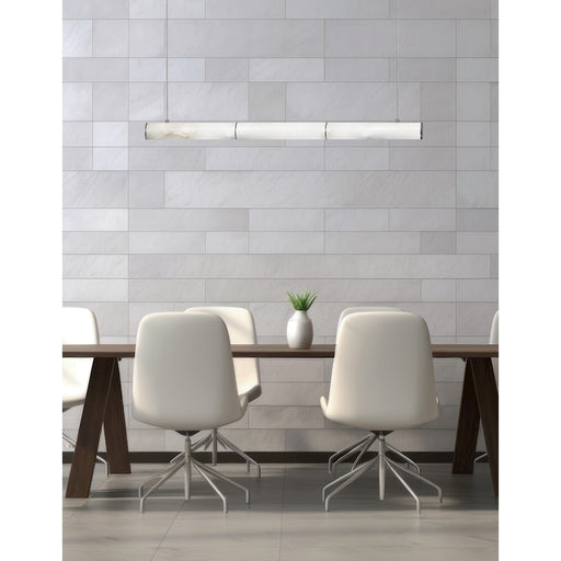 Dainolite Reuben 1 Light LED Linear Pendant, Black/White