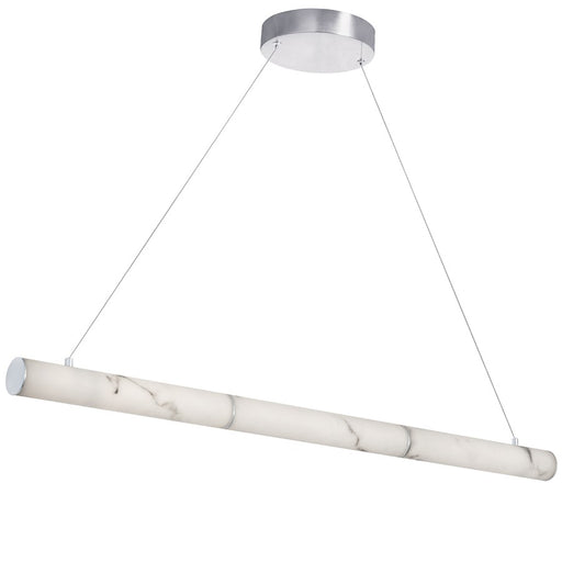 Dainolite Reuben 1 Light LED Linear Pendant, Chrome/White - RBN-4030HP-PC-ALB