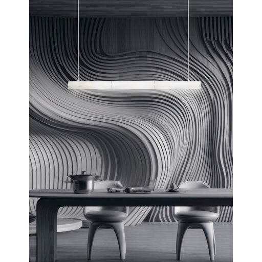 Dainolite Reuben 1 Light LED Linear Pendant, Chrome/White