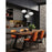 Dainolite Rachel 3 Light Pendant, Matte Black/White