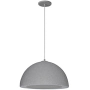 Dainolite Reese 16in 1-Light Pendant | Transitional Grey Foam and Metal | Kitchen Island & Dining Room | 16 x 16 x 8 in, Damp Rated | Model REE-161P-GRY