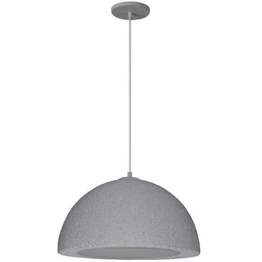 Dainolite Reese 16in 1-Light Pendant | Transitional Grey Foam and Metal | Kitchen Island & Dining Room | 16 x 16 x 8 in, Damp Rated | Model REE-161P-GRY