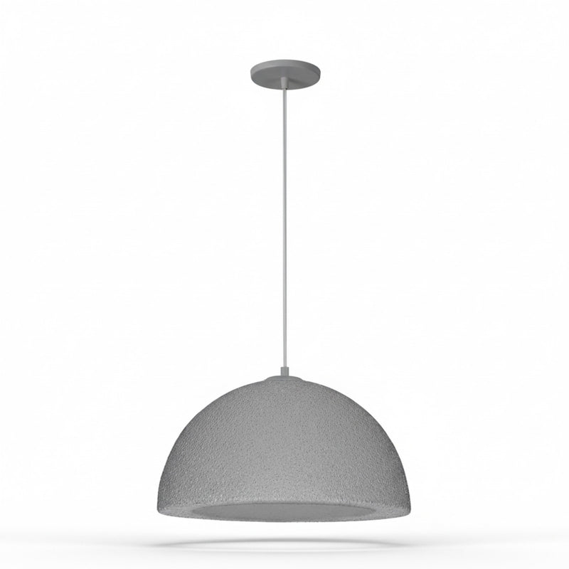 Dainolite Reese 16in 1-Light Pendant | Transitional Grey Foam and Metal | Kitchen Island & Dining Room | 16 x 16 x 8 in, Damp Rated | Model REE-161P-GRY