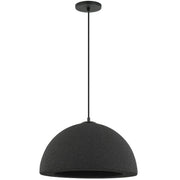 Dainolite Reese 16in 1-Light Pendant | Transitional Matte Black Foam and Metal | Kitchen Island & Dining Room | 16 x 16 x 8 in | Model REE-161P-MB