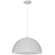 Dainolite Reese 16in 1-Light Pendant | Transitional Matte White Foam Dome | Kitchen Island & Dining Room | 16 x 16 x 8 in | Model REE-161P-MW