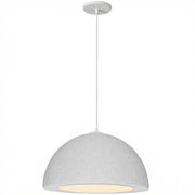 Dainolite Reese 16in 1-Light Pendant | Transitional Matte White Foam Dome | Kitchen Island & Dining Room | 16 x 16 x 8 in | Model REE-161P-MW
