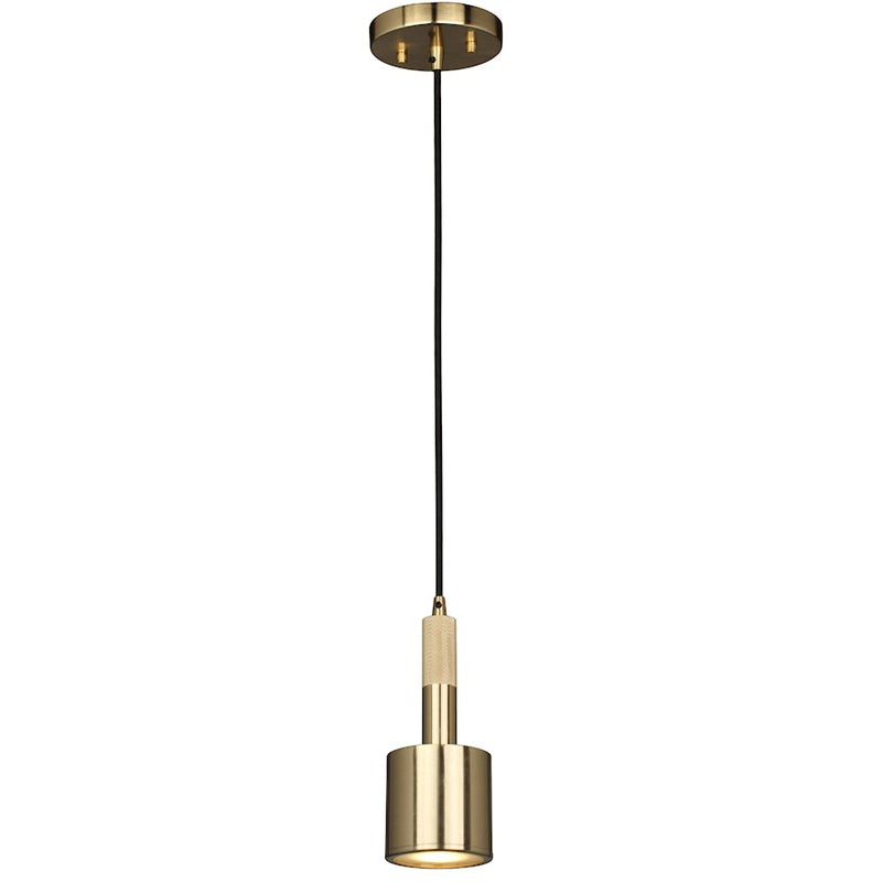 Dainolite Rhoswen 1-Light Pendant | Contemporary Aged Brass and Clear Frosted Acrylic | Kitchen Island & Dining Room | Model RHS-1P-AGB