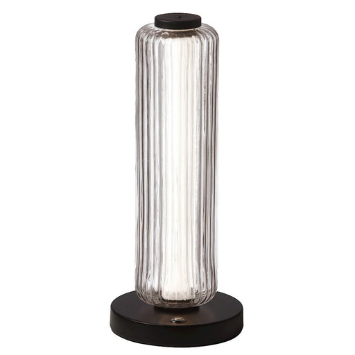 Dainolite Ramona 1 Light Table Lamp, Matte Black/Clear - RMA-1510LEDT-MB