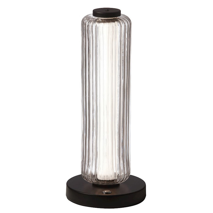 Dainolite Ramona 1 Light Table Lamp, Matte Black/Clear - RMA-1510LEDT-MB